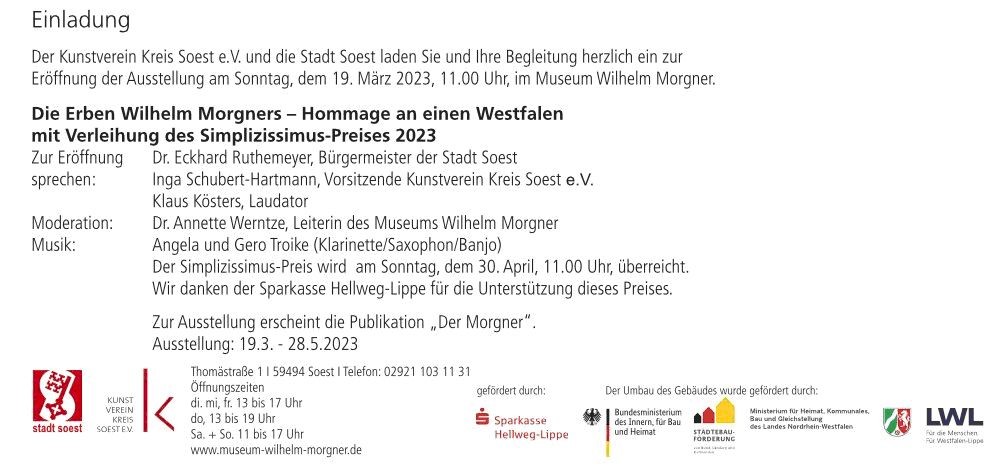 Die Erben Wilhelm Morgners, März - Mai 2023